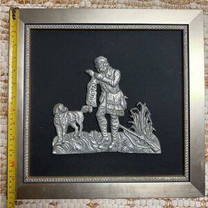 Silver Framed Metal Art